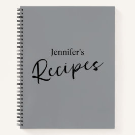 Elegantes Minimalistisches Rezept Notizbuch