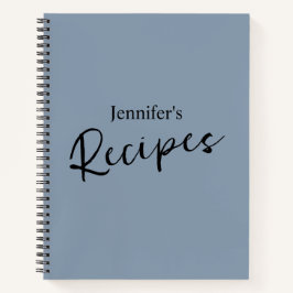 Elegantes Minimalistisches Rezept Notizbuch