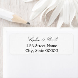 Elegantes Minimalistisches Rücksendeadresse-Label