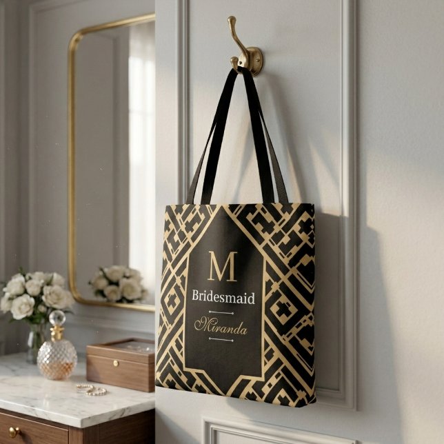 Elegantes Minimalistisches Schwarz & Gold Monogram (Von Creator hochgeladen)