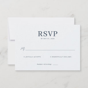 Elegantes minimalistisches Schwarz RSVP Karte