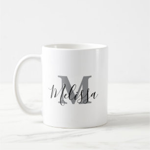 Elegantes minimalistisches Schwarz-Weiß-Chic-Custo Kaffeetasse