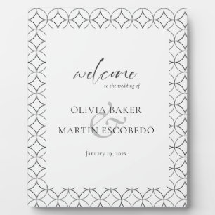 Elegantes Minimalistisches Schwarz-weiß Fotoplatte