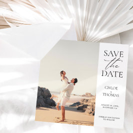 Elegantes Minimalistisches Script-Foto Save The Date