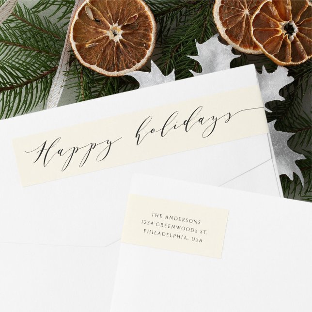 Elegantes Minimalistisches Script Happy Holidays (Von Creator hochgeladen)