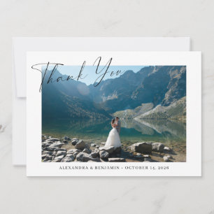 Elegantes minimalistisches Skript benutzerdefinier Dankeskarte