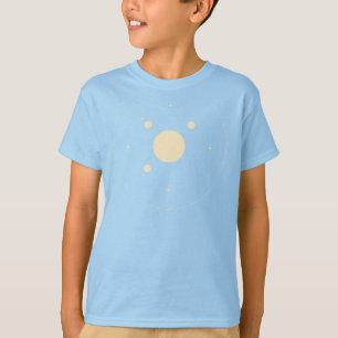 Elegantes minimalistisches Sonnensystem Planeten T-Shirt