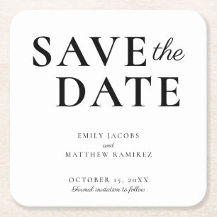 Elegantes Minimalistisches traditionelles Skript S Rechteckiger Pappuntersetzer