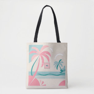 Elegantes Minimalistisches tropisches rosa aquamar
