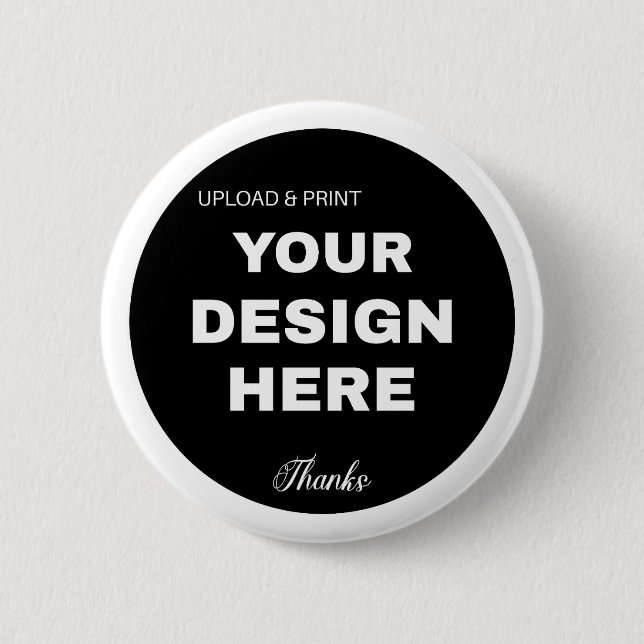Elegantes, Minimalistisches und schlankes schwarze Button (Vorderseite)