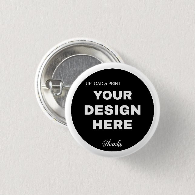 Elegantes, Minimalistisches und schlankes schwarze Button (Vorne & Hinten)