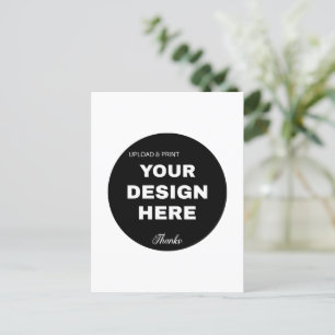 Elegantes, minimalistisches und schlankes schwarze postkarte