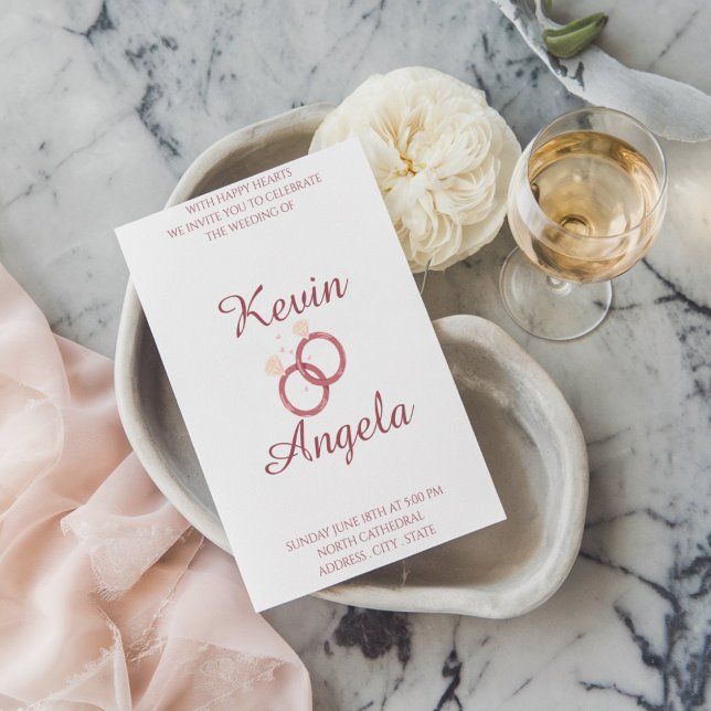 Elegantes Minimalistisches Weeding Einladung (Von Creator hochgeladen)