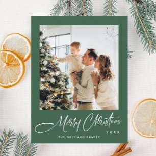 Elegantes Minimalistisches Weihnachten Ein Foto Gr Postkarte