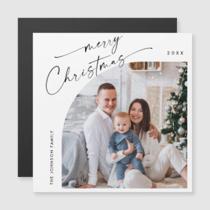 Elegantes Minimalistisches Weihnachts-FOTO Magnetk Magnetkarte