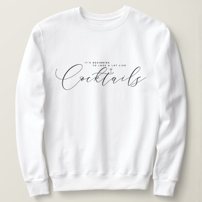 Elegantes Minimalistisches Weihnachts-Sweatshirt Sweatshirt (Design vorne)