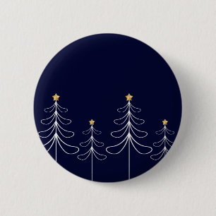 Elegantes minimalistisches Weihnachtsbaumdesign bl Button