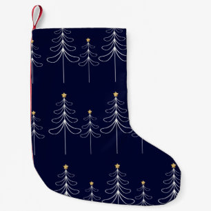 Elegantes minimalistisches Weihnachtsbaumdesign bl Kleiner Weihnachtsstrumpf