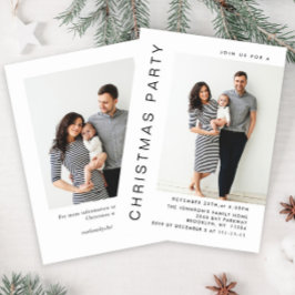 Elegantes Minimalistisches Weihnachtsfest 2 Foto Einladung