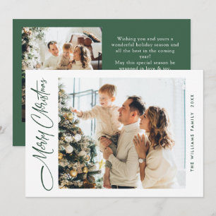 Elegantes Minimalistisches Weihnachtsgrüßen 2 Foto Feiertagskarte