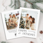 Elegantes Minimalistisches Weihnachtsgrüßen 2 Foto Feiertagskarte<br><div class="desc">Elegante Minimalistische Weihnachts-Grußkarte für Unternehmen.</div>