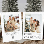 Elegantes Minimalistisches Weihnachtsgrüßen 2 Foto Feiertagskarte<br><div class="desc">Elegante Minimalistische Weihnachts-Grußkarte für Unternehmen.</div>