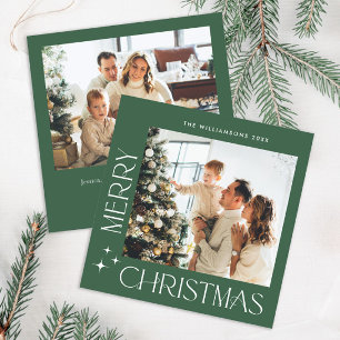 Elegantes Minimalistisches Weihnachtsgrüßen 2 Foto Feiertagskarte