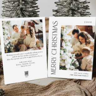 Elegantes Minimalistisches Weihnachtsgrüßen 2 Foto Feiertagskarte