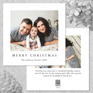 Elegantes Minimalistisches Weihnachtsgrüßen 2 Foto Feiertagskarte