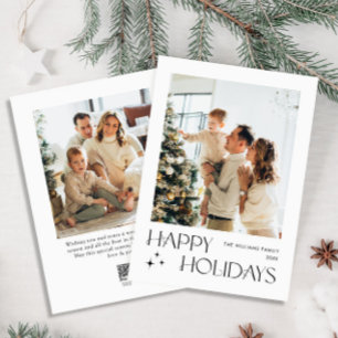 Elegantes Minimalistisches Weihnachtsgrüßen 2 Foto Feiertagskarte