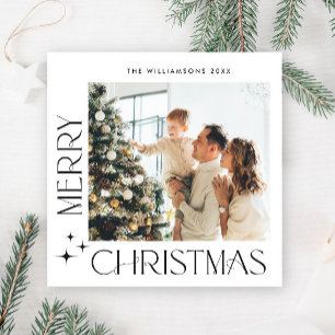 Elegantes Minimalistisches Weihnachtsgrüßen Ein Fo Feiertagskarte