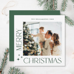 Elegantes Minimalistisches Weihnachtsgrüßen Ein Fo Feiertagskarte