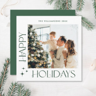 Elegantes Minimalistisches Weihnachtsgrüßen Ein Fo Feiertagskarte