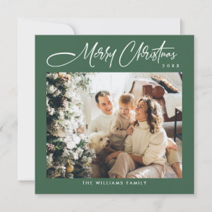 Elegantes Minimalistisches Weihnachtsgrüßen Ein Fo Feiertagskarte