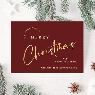 Elegantes Minimalistisches Weihnachtsgrüßen Untern Feiertagskarte