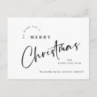 Elegantes Minimalistisches Weihnachtsgrüßen Untern