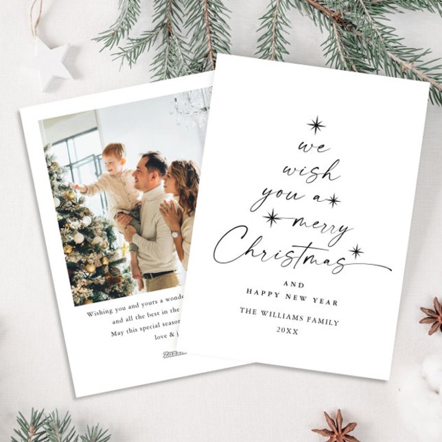 Elegantes Minimalistisches Weihnachtshandgezeichne Feiertagskarte (Von Creator hochgeladen)