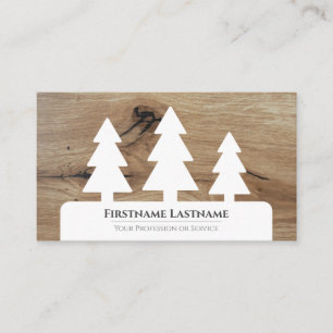 Elegantes, minimalistisches Weißholz Visitenkarte