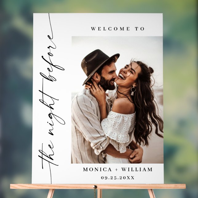 Elegantes Minimalistisches WELCOME Probe Dinner Fo Acrylschild (Neutral)