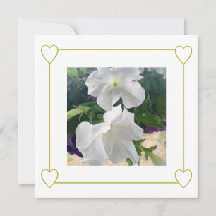 Elegantes Minimalistisches White and Gold Wedding  Ankündigung