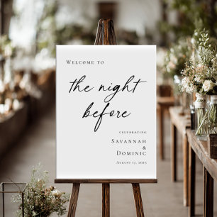 Elegantes Minimalistisches Willkommen am Abend vor Poster
