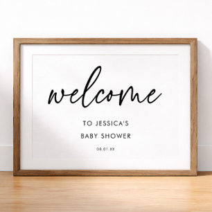 Elegantes minimalistisches Willkommensschild für B Poster