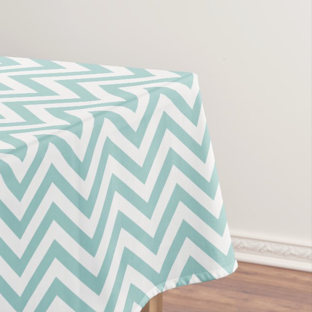Elegantes Mint Chevrons Muster Tischdecke (Beispiel)