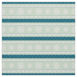 Elegantes Mint Green Christmas Snowflakes Design Stoff