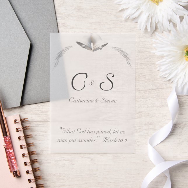 Elegantes Mit Monogramm Einladungs-Overlay (Hochzeit)