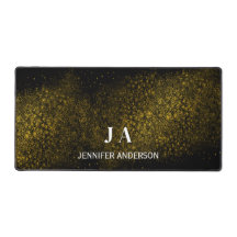 Elegantes Mit Monogramm Gold Shine Sterne Desk Mat