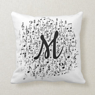 Elegantes mit Monogramm musikalische Kissen