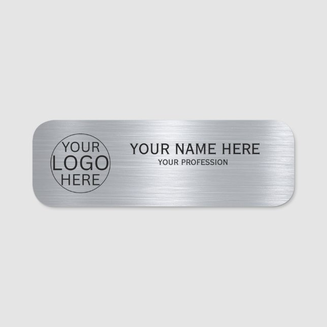 Elegantes Mitarbeiter-Magnet- oder Sicherheitsname Namensschild (Vorderseite)