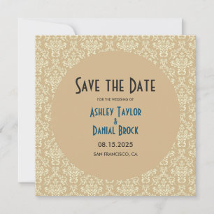 Elegantes Mittelalter Moderner Damast Feierliche H Save The Date