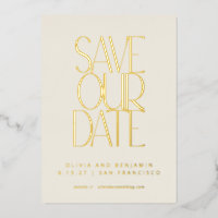 Elegantes Mittelalter Modernes Gold Save the Date